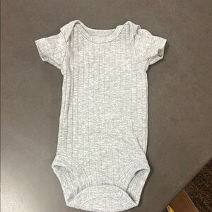 Carter's Light Gray Ribbed Bodysuit